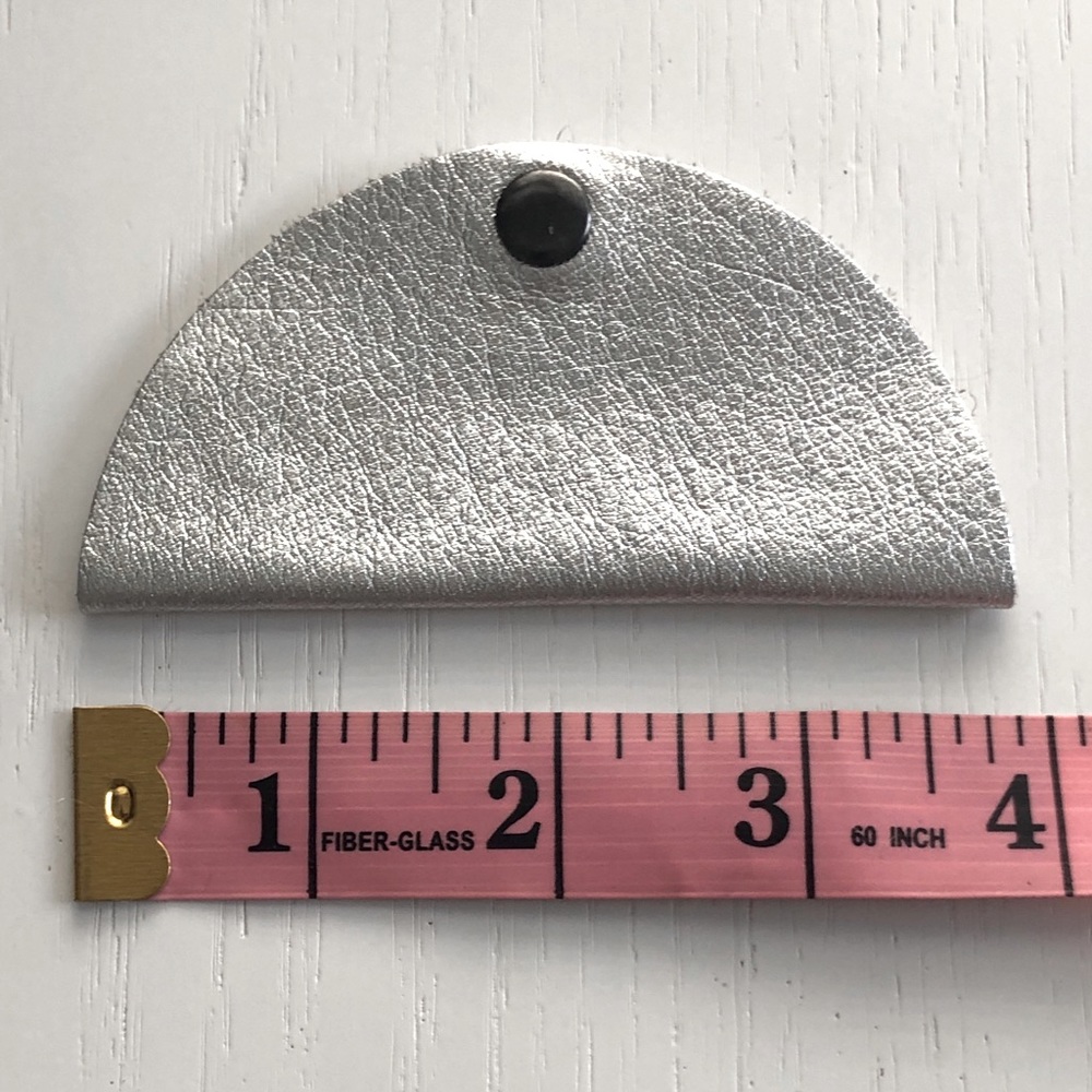 Silver Leather cord holder